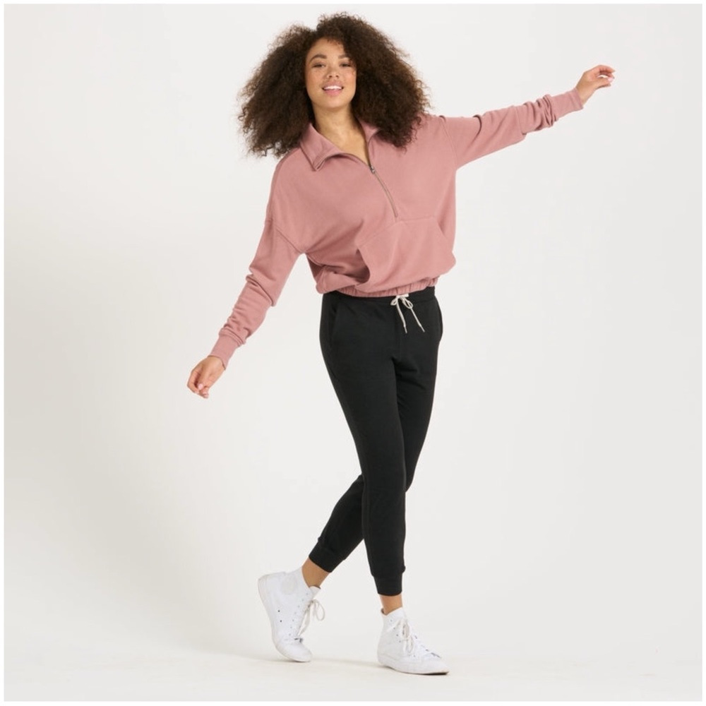 Vuori Women’s Half Zip Soft Cotton Pullover Relaxed Fit Sweatshirt Size Small